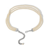 Madrid pearl choker necklace (silver)