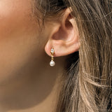Malmo floral pearl drop earrings (gold) - Liberty in Love