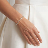 Manhattan pear zirconia bracelet (silver) - Liberty in Love