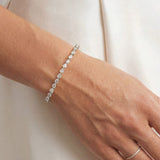 Manhattan pear zirconia bracelet (silver) - Liberty in Love