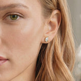 Manhattan pear zirconia stud earrings (gold) - Liberty in Love