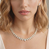 Manhattan pear zirconia necklace (gold)