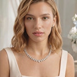 Manhattan pear zirconia necklace (silver) - Liberty in Love