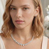 Manhattan pear zirconia necklace (silver) - Liberty in Love