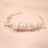 Meadow clay floral headband (gold)