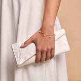 Mila chain pearl charm bracelet (gold)