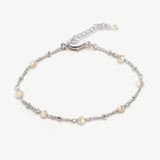 Monaco pearl chain bracelet (silver) - Liberty in Love