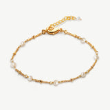 Monaco pearl chain bracelet (gold) - Liberty in Love