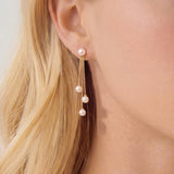 Montreal pearl tassel drop earrings (gold)