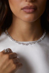 Ravish laurel collar necklace (silver)