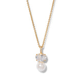 Natural beauty pearl pendant necklace (gold)