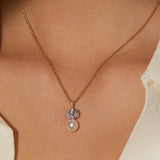 Natural beauty pearl pendant necklace (gold)