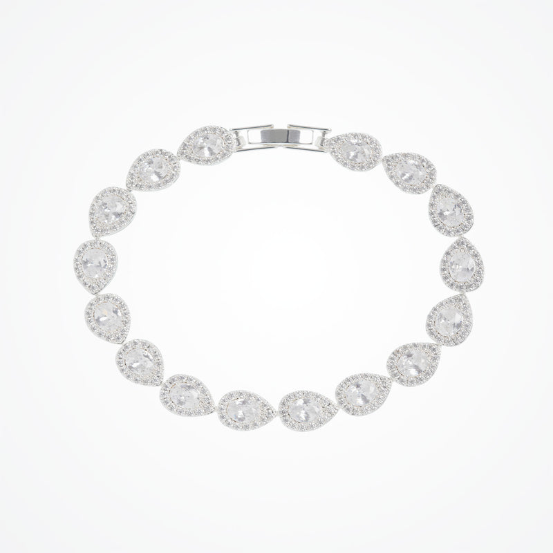 Coco Noemi pear crystal bracelet (silver) - Liberty in Love