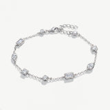 Piccadilly Art Deco baguette zirconia bracelet (silver)