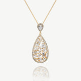 Pasadena necklace and earrings bridal jewellery set (gold) - Liberty in Love