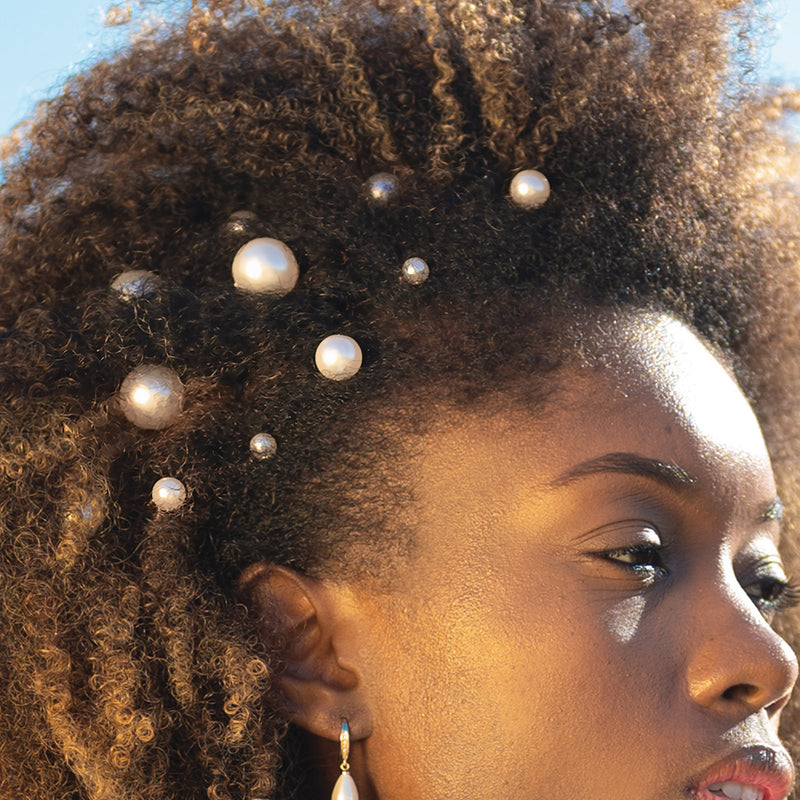 Silver pearl multi hair pins (set of 18) - Liberty in Love
