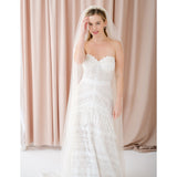 Phoenix single tier raw edge long veil - Liberty in Love