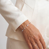 Piccadilly Art Deco baguette zirconia bracelet (silver)