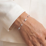 Piccadilly Art Deco baguette zirconia bracelet (silver)