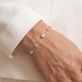 Versailles pear and marquise zirconia bracelet (gold)