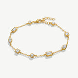Versailles pear and marquise zirconia bracelet (gold)