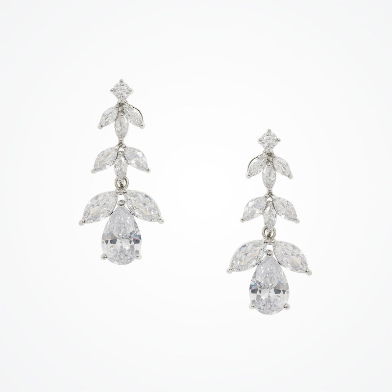 Quinn crystal floral drop earrings - Liberty in Love