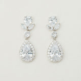 Raine floral crystal teardrop earrings - Liberty in Love