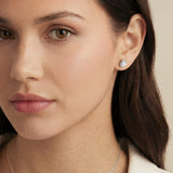 Rapture oval zirconia stud earrings (silver) - Liberty in Love