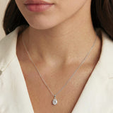 Rapture oval zirconia pendant necklace (silver) - Liberty in Love