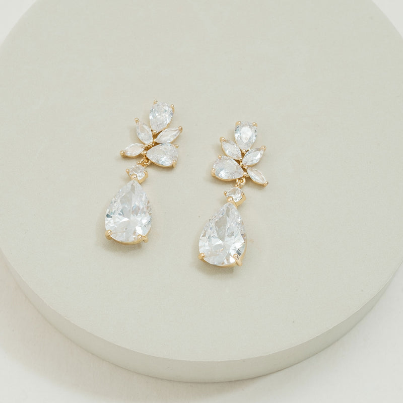 Rita crystal teardrop earrings - Liberty in Love