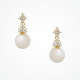 Riva pearl drop earrings (gold) - Liberty in Love