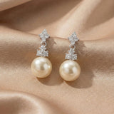 Riva pearl drop earrings (silver) - Liberty in Love
