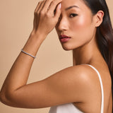 Riviere classic round-cut crystal tennis bracelet (silver)