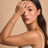 Riviere classic round-cut crystal tennis bracelet (silver)