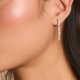 Riviere ray crystal linear drop earrings