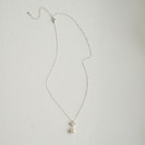 Romy navette pearl drop necklace (silver) - Liberty in Love