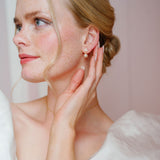 Romy navette pearl drop earrings (gold) - Liberty in Love