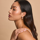 Romy grand navette pearl drop earrings (silver)