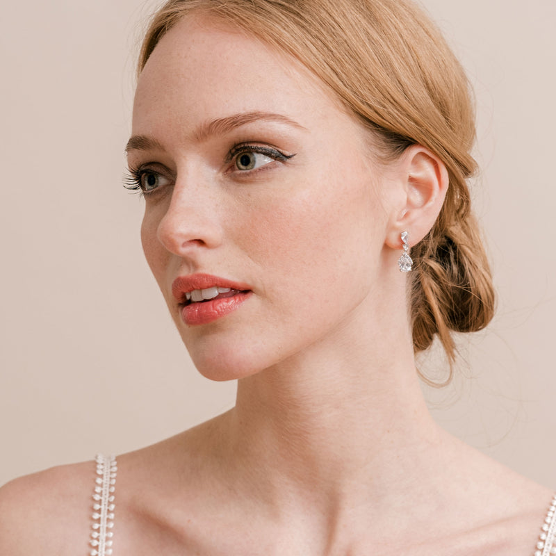 Rosa crystal teardrop earrings - Liberty in Love