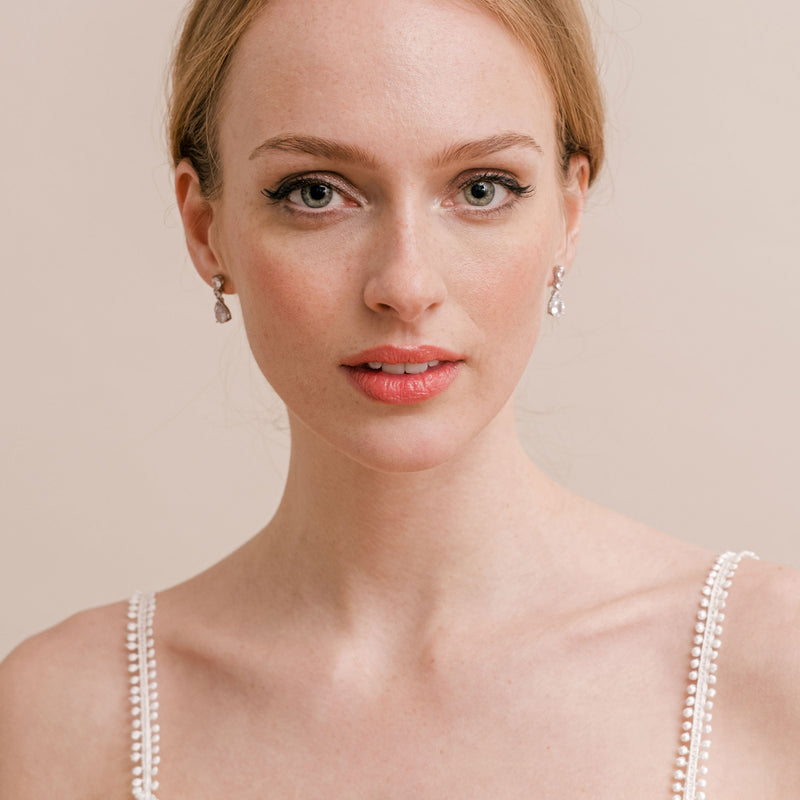 Rosa crystal teardrop earrings - Liberty in Love