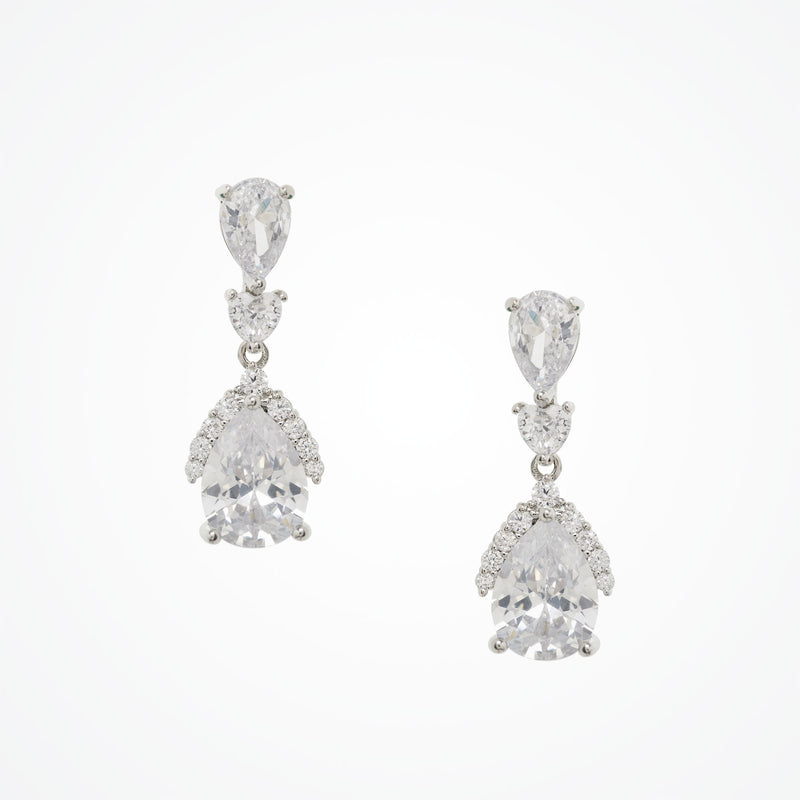 Rosa crystal teardrop earrings - Liberty in Love