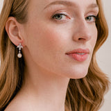 Rosette pearl drop earrings - Liberty in Love