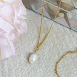 St Lucia baroque pearl pendant necklace (gold) - Liberty in Love