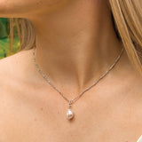 St Lucia baroque pearl pendant necklace (silver) - Liberty in Love