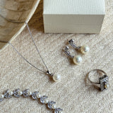 Salcombe pearl pendant necklace (silver) - Liberty in Love