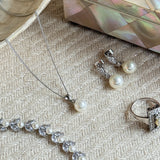 Salcombe pearl pendant necklace (silver) - Liberty in Love