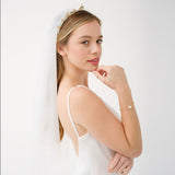 Single freshwater baroque pearl gold bracelet