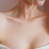 Single pearl choker necklace (gold) - Liberty in Love