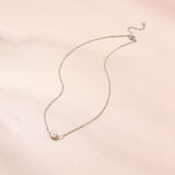 Single pearl choker necklace (silver) - Liberty in Love
