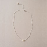 Single pearl choker necklace (silver) - Liberty in Love